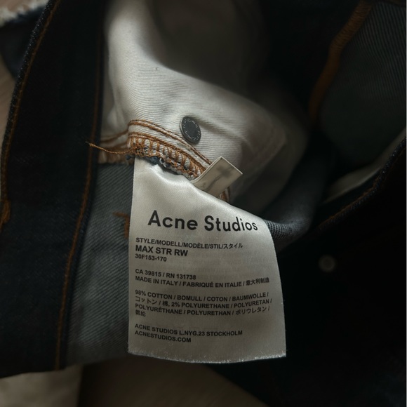 Acne Studios | Max Stretch Raw Jean Shorts | 30/32 | Indigo MAX STR RW - Picture 6 of 8